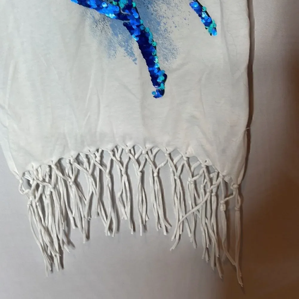 Justice Active Sequins Dance Tassel Tank Top. Size 12.‎